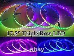 17.5 LED Wheel Ring Lights for Truck Triple Row Chasing LED Underbody Light Kit