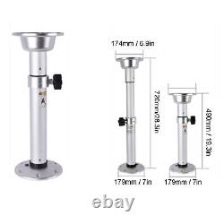 19.3-28.3in Table Pedestal Kit Adjustable Silver Pillar With Mount Base Part ZZ1