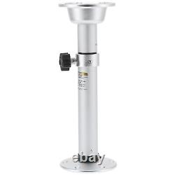 19.3-28.3in Table Pedestal Kit Adjustable Silver Pillar With Mount Base Parts