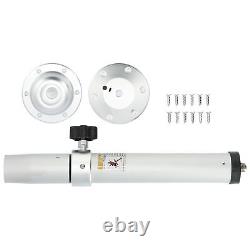 ^ 19.3-28.3in Table Pedestal Kit Adjustable Silver Pillar With Mount Base Parts