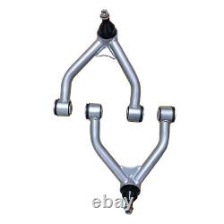 2-4 Front Upper Control Arms Lift for 1988-1998 GM Chevrolet K1500 4WD Silver