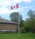20 Foot Titan Aluminum Telescoping Flagpole Kit With Gold Ball And Canadian Flag