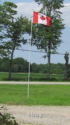 25 ft Aluminum Telescoping Flagpole Kit with Gold Ball and Flag