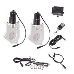 2in1 2.25 Electric Exhaust Control E-Cut Out Dual Valve Cutout Y Pipe Remote