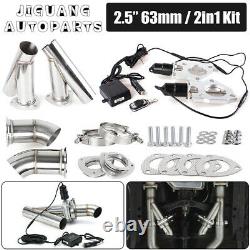 2in1 2.5 Exhaust Control E-Cut Out Dual Valve Electric Cutout Y Pipe Remote Kit