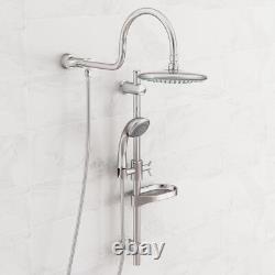 3-Spray Hand Shower and Shower-Head Combo Kit Adjustable Side Bar Chrome Finish