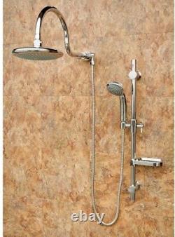 3-Spray Hand Shower and Shower-Head Combo Kit Adjustable Side Bar Chrome Finish