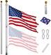 30 Ft Telescopic Flag Pole Kit 16 Gauge For Commercial Residential Outdoor New