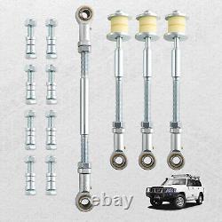 4x Front & Rear Adjustable Sway Bar Link Kit For Nissan Patrol GU Y61 2-8 Lift