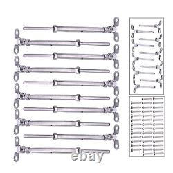 50 Pack 180° Adjustable T-316 Stainless Steel Deck Cable Railing Kit Fits 1/8 S