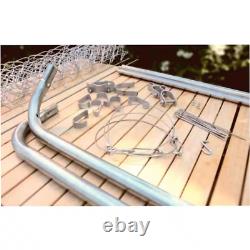 6 ft. Metal Adjustable Walk Gate Complete Kit Steel Frame Chain Link Latch Hinge