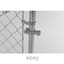 6 ft. Metal Adjustable Walk Gate Complete Kit Steel Frame Chain Link Latch Hinge