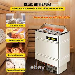6KW Sauna Heater Stove Wet & Dry Anti-rust Time Temperature Adjustable 220V-240V