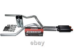 96-99 GM 1500 Dual Inlet Exhaust Kit Flowmaster 40 Series Chrome Tips