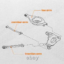 Adjustable Rear Camber/Control Arm + Toe Traction Alignment for Nissan 350Z G35