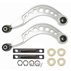 Adjustable Rear Camber Control Arms Kit for Honda Civic 1.8L 2.0L 06-15 Silver