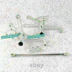 Adjustable Rearset Rear Set Footpegs Footrest Kit For Honda NSR250 Silver motor