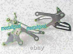 Adjustable Rearset Rear Set Footpegs Footrest Kit For Honda NSR250 Silver motor