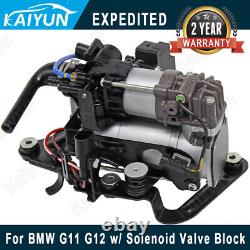 Air Suspension Compressor Pump For BMW G11 G12 740i 750i with Solenoid Valve Block