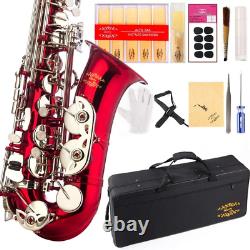 Alto Saxophone, with 11 Reeds, Gold Laquer, E Flat, 8 Pad Cushion, Case, Care Kit