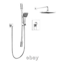Belanger 1-Spray Square Hand Shower & Showerhead from Wall Combo Kit by KEENEY
