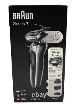 Braun 7027cs Mens 360 Flex Head Wet & Dry Razor Series 7 Shaver Kit Black/Silver