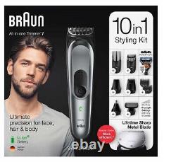 Braun All In One Trimmer 7 Barber Hair Clippers 10 In 1 Shave & Trim Kit P