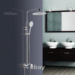 Chrome Brass Bathroom Faucet Set Rainfall/Handheld Shower Water Taps Kit 2cy339