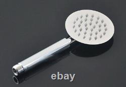 Chrome Brass Bathroom Faucet Set Rainfall/Handheld Shower Water Taps Kit 2cy339