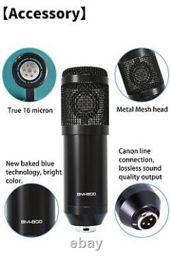 Condenser Microphone Studio Live Sound Card Wireless Adjustable Mic Scissor Arm