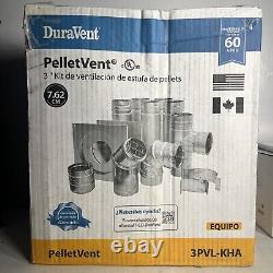 DuraVent 3PVL-KHA Steel Adjustable PelletVent 3 Pellet Stove Venting Kit