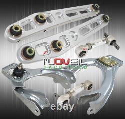 For 93-97 Del Sol Lower Control Arm Silver F/R Adjustable Camber Kit Replacement