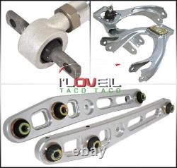For 93-97 Del Sol Lower Control Arm Silver F/R Adjustable Camber Kit Replacement