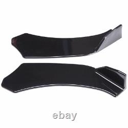 For Chevy Camaro Front Bumper Lip Splitter Spoiler+ Side Skirt Kits Glossy Black