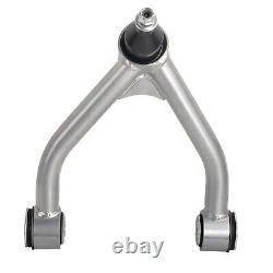 Front Upper Control Arms 2-4 Lift for 1988-1998 Chevrolet GMC K1500 4WD Silver