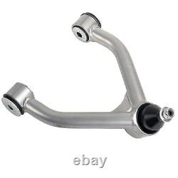 Front Upper Control Arms 2-4 Lift for 1988-1998 Chevrolet GMC K1500 4WD Silver