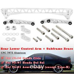 Function 7 Billet Lower Control Arm +Subframe Brace (92-95 For Civic/Del Sol)EG