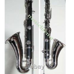 Funion Low E Bass Clarinet Kit Bb Key LOW Eb Nickel Plated Mouthpiece Case