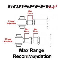 Godspeed Adjustable Rear Toe Arm Kit Set Spherical For Honda Civic EG/EH 1992-95