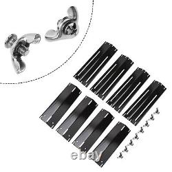 Heat Plate Replacement Kit for BBQ Gas Grill 8Pcs Adjustable in Stainless Steel