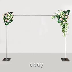 Heavy Duty Pipe Drape Kit Backdrop Support with Metal Steel Base-Height Adjustable