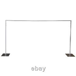 Heavy Duty Pipe Drape Kit Backdrop Support with Metal Steel Base-Height Adjustable