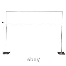 Heavy Duty Pipe Drape Kit Backdrop Support with Metal Steel Base Height Adjustable