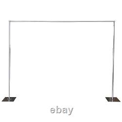 Heavy Duty Pipe Drape Kit Backdrop Support with Metal Steel Base-Height Adjustable