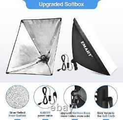 High-Quality Softbox Lighting Kit 2 Boxes, 125W CFL Bulbs, Adjustable Stands