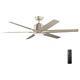 Kensgrove Led Indoor Ceiling Fan 54 Brushed Nickel, Dimmable Light Kit, Remote