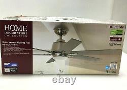 Kensgrove LED Indoor Ceiling Fan 54 Brushed Nickel, Dimmable Light Kit, Remote