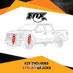 Kit 2 Fox 0-1 Lift Front Shocks fits Ford F350 Cab Chassis/Utility 4WD 1999-04