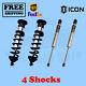Kit Of 4 2.5 Coilovers+2.0 Ir Shocks Icon For Toyota Tundra 4wd 2000-2006