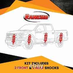 Kit of 4 Rancho 2-4 Lift Front & Rear RS9000XL shocks for Ford Bronco 78-79 4WD